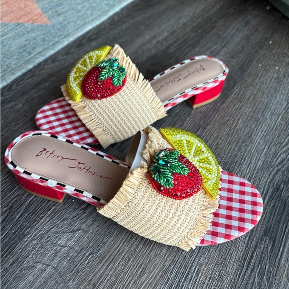 Betsey Johnson Shoes - NWOB Betsey Johnson Lindyy Fruit Slide Sandals